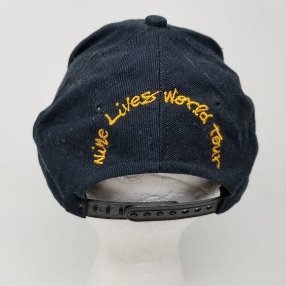 Aerosmith Giant Stitched Logo Nine Lives World Tour Snapback Hat Embroidered - Picture 2 of 10
